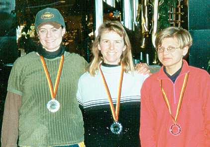 Die Siegerinnen: Britta Maurer, Verena Krebs, Julia Schmidt